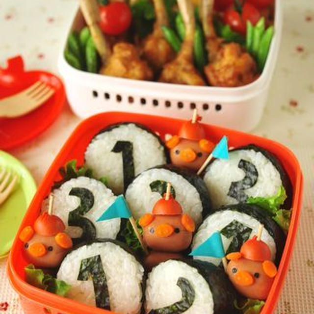 akinoichigoの毎日かわいいキャラ弁232の 「運動会のお弁当」