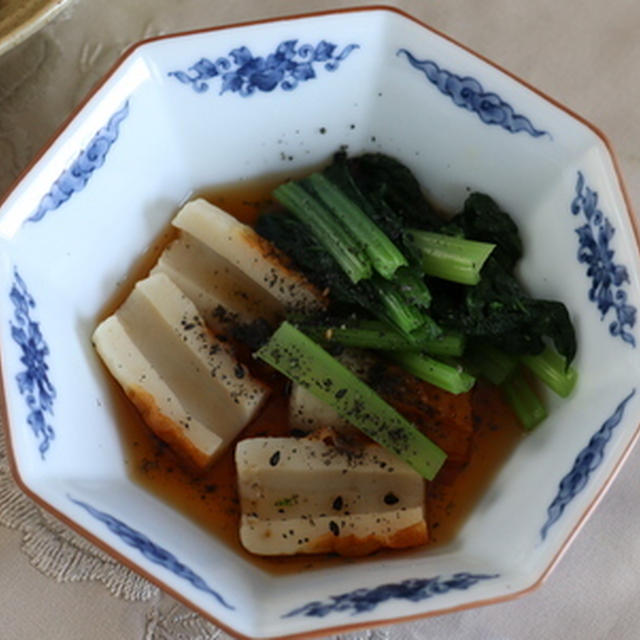 ちくわとほうれん草の胡麻和え★★★