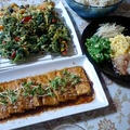 七夕素麺とかき揚げと照り焼き豆腐の献立　夕ご飯