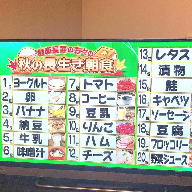 朝ごはんは長生きごはんです！！