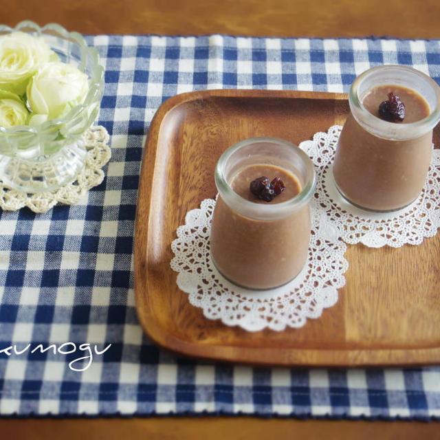 大豆粉と甘酒deココアババロア＊