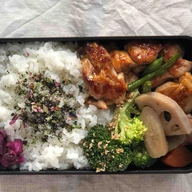 鶏といんげんの照り焼きと根菜の煮物〜食べざかり男子のお弁当　和食派な子どもたち