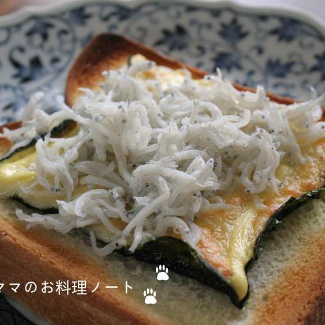 海苔マヨチーズトーストのじゃこ乗せ