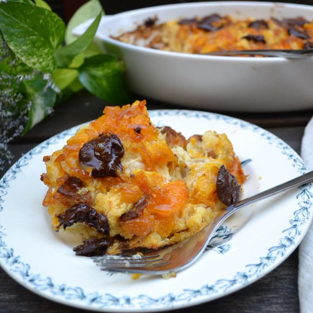 Chocolate Orange Bread Pudding チョコレートオレンジブレッドプッディング