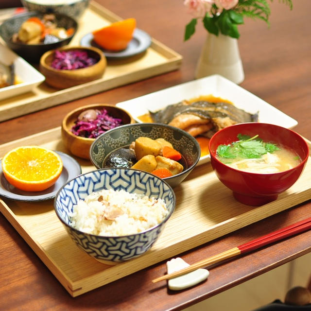 一人でもちゃんと七草粥を作る長女偉い！とアラフィフ夫婦の晩ごはん