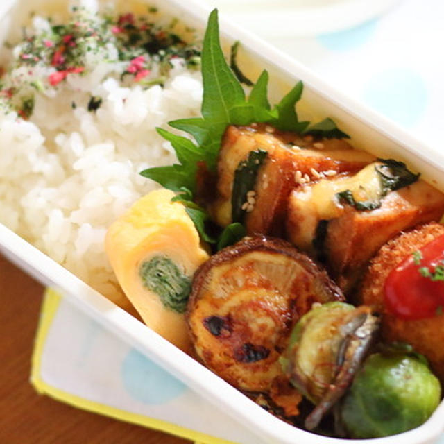 【弁当記録】厚揚げのチーズ焼きなど簡単レシピ付き