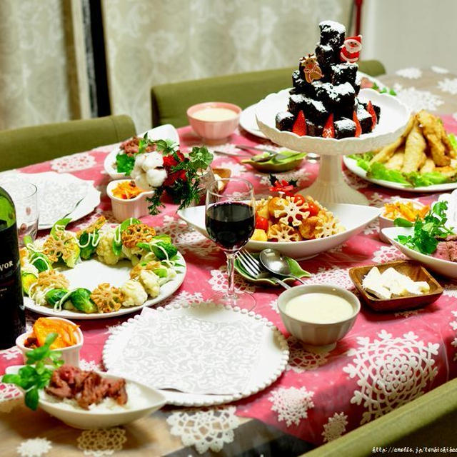 2014年クリスマスイブの幸せな食卓