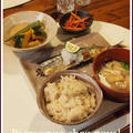 里芋ご飯と秋刀魚の塩焼き
