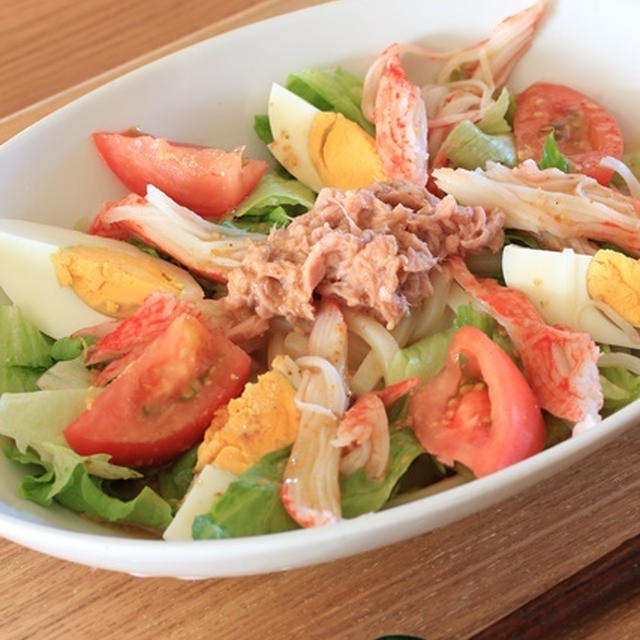 これ一品でOK！胡麻だれサラダうどん☆持たない暮らしはブームなのか？