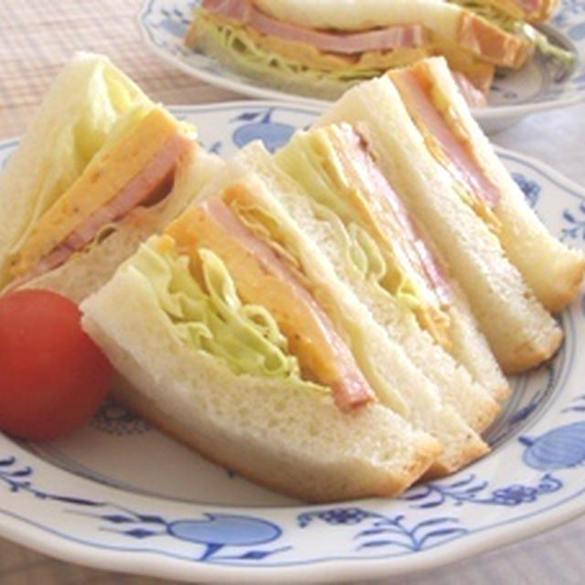 サンドイッチ再び♪ふわふわ。。。自家製パンでサンドイッチ★