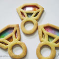 キラキラ指輪クッキー・型紙、レシピ