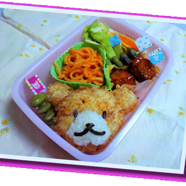 ＊ふわふわクマちゃんお弁当＊