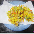 ありあわせの野菜で作る断捨離メニュー「コーンのかき揚げ」
