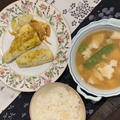 カレー風味の魚のムニエル・お豆腐と絹やさのスープの一汁一菜