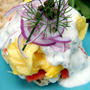 Open Sandwich with Egg and Smoked Salmonスモークサーモンと卵のオープンサンドイッチ