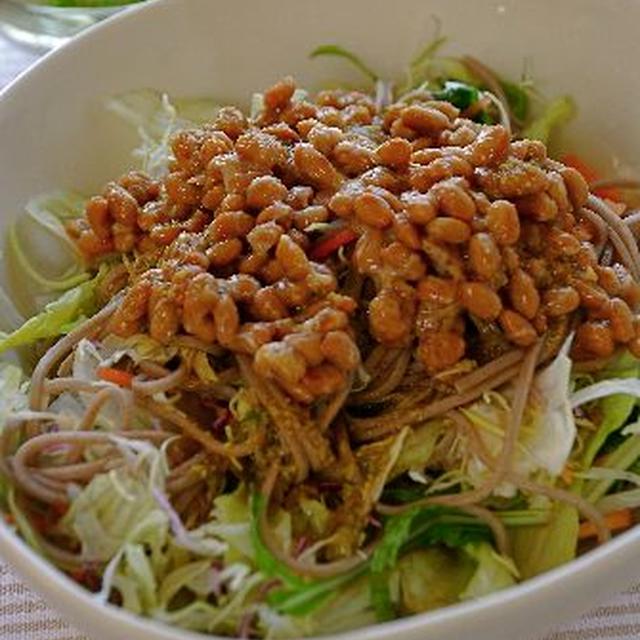 イタリア風味の納豆あえ蕎麦