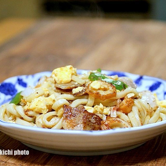 あのレシピです「ふんわり卵の焼きうどん」＆初めての「大阪ふくちゃんラーメン」