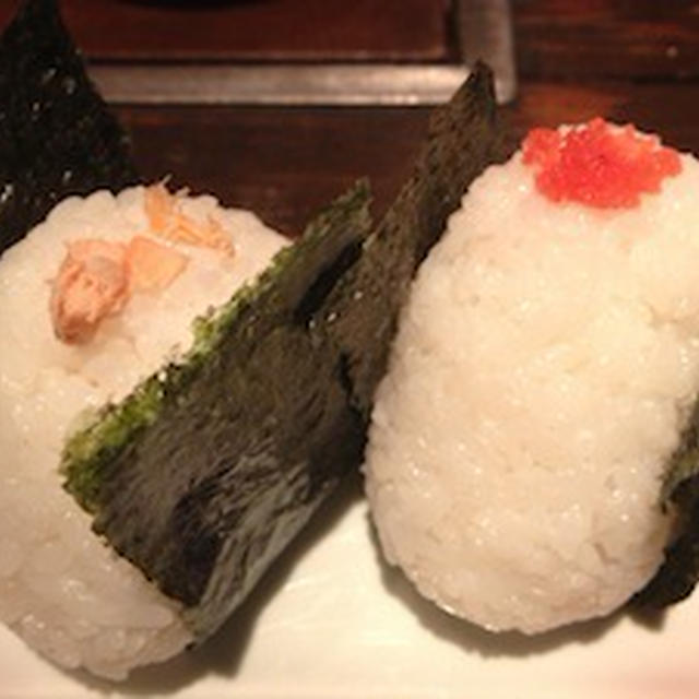 おにぎりかな〜♪昨日食べたおにぎり　不動前の居酒屋　おいどん不動前店