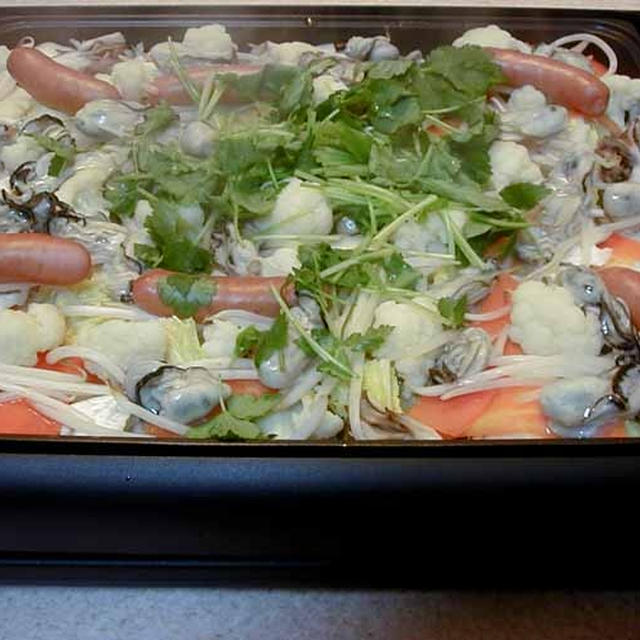 ホットプレート蒸し