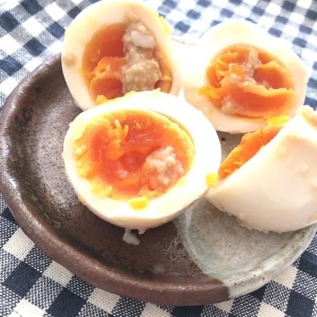 醤油麹で味つけ卵と蒸し卵