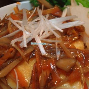 こんなに簡単♪きんぴら豆腐ステーキ丼★