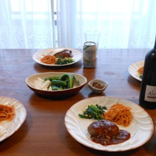 ５月１２日の夕飯　***　ハンバーグ大好き！　***