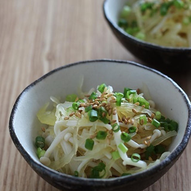 そうめんかぼちゃとえのきだけのポン酢和え