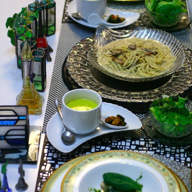 i-kitchen 蓮根に乗ったカジキマグロ〜バジルソース