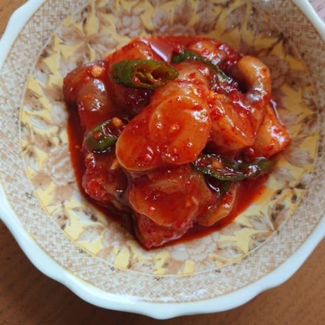 タコキムチのレシピ。手作り韓国の塩辛チョッカル♪イカでもOK