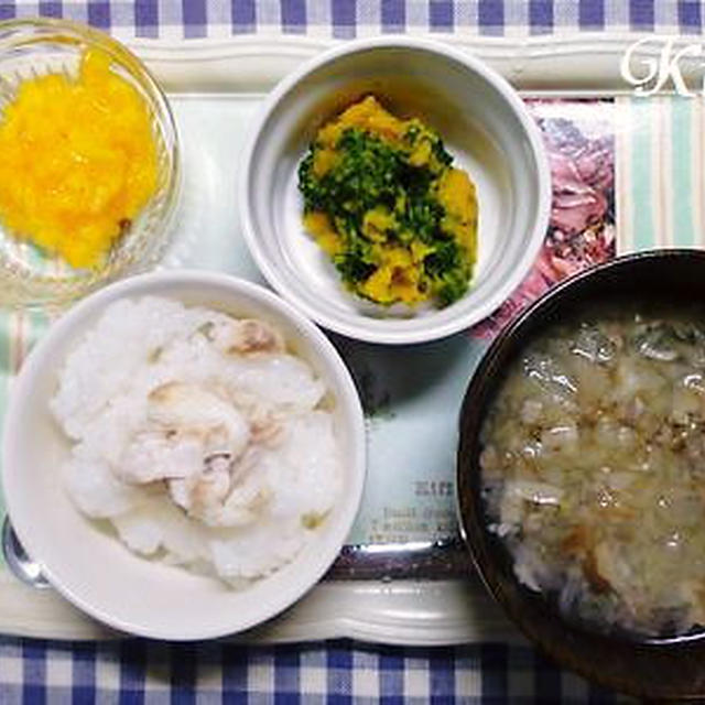 ﾟ･*:.｡.【離乳食】ほうれんかぼちゃ.｡.:*･ﾟ