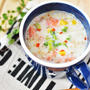 レンジ＆マグカップで「カニカマコーンの豆乳春雨スープ」←小腹が空いたときによく食べてますｗ
