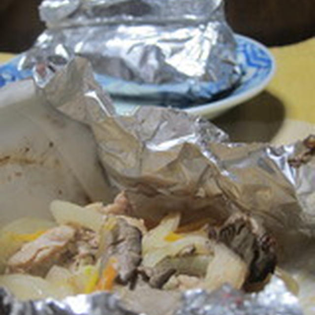 「豚肉と野菜のホイル焼き」