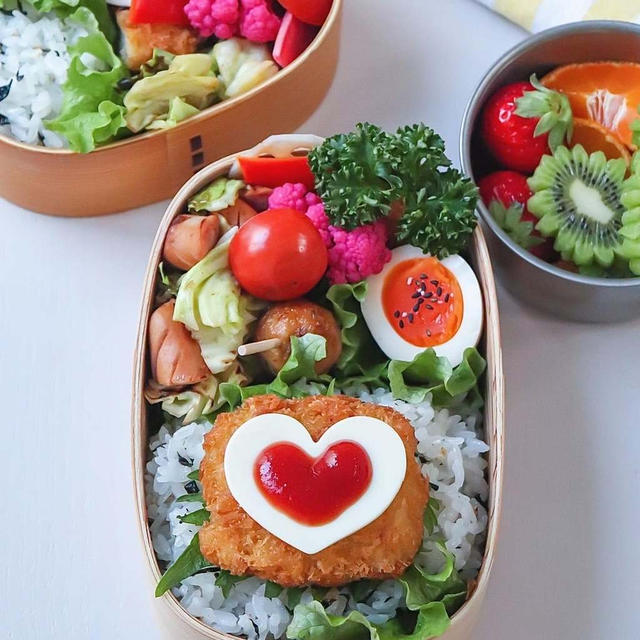 寝坊をして作ったバレンタイン弁当