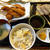 あさりご飯、串カツ、こんにゃくの田楽