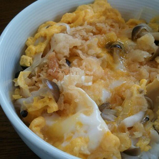 昼ご飯に「しめじ天丼」