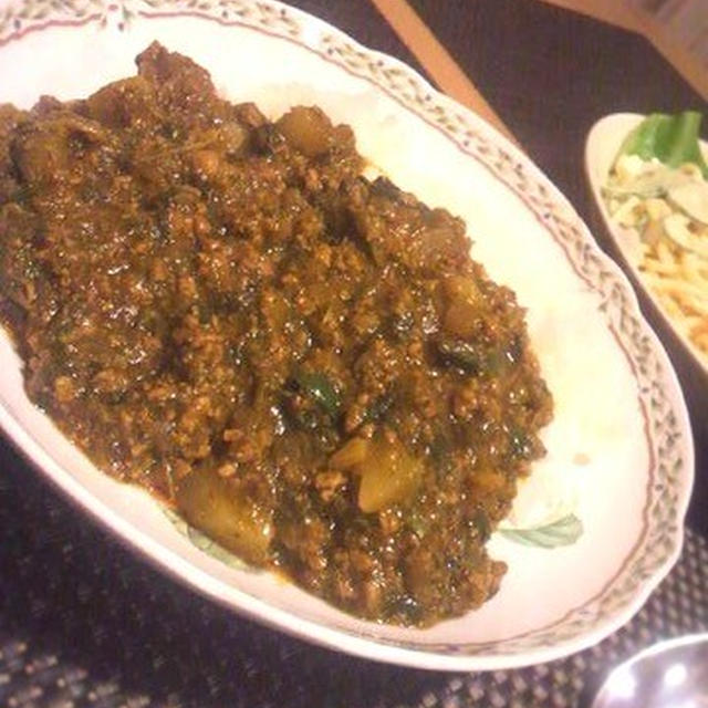 ほうれん草のドライカレー