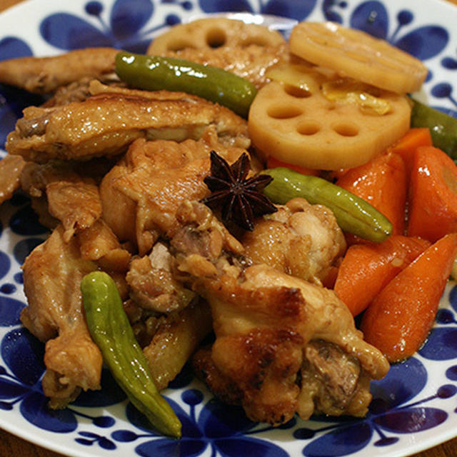 鶏の黒酢煮・エビチリとチャーハン