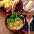 豆乳と根野菜でつくる、あったか具だくさんスープ☆朝食スープで食育も♪ by めろんぱんママさん