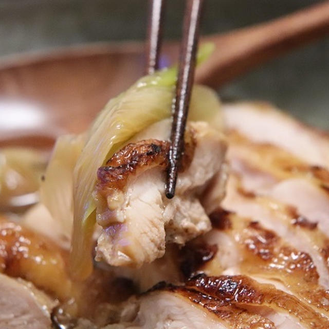 ★ネギと鶏のアメ焼き中華風