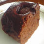 オヤツ：甘納豆とココアのケーキ