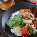 白身魚とたっぷり野菜のエスニック炒め