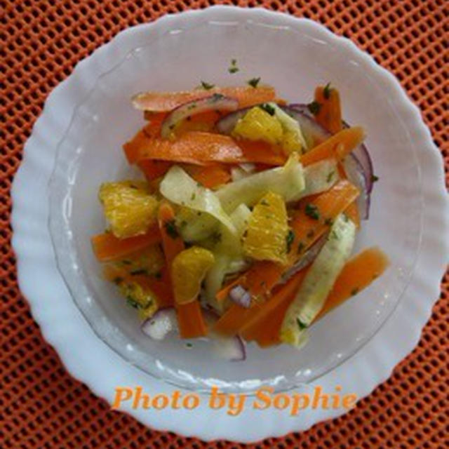 きゅうりと人参とオレンジのサラダのレシピ