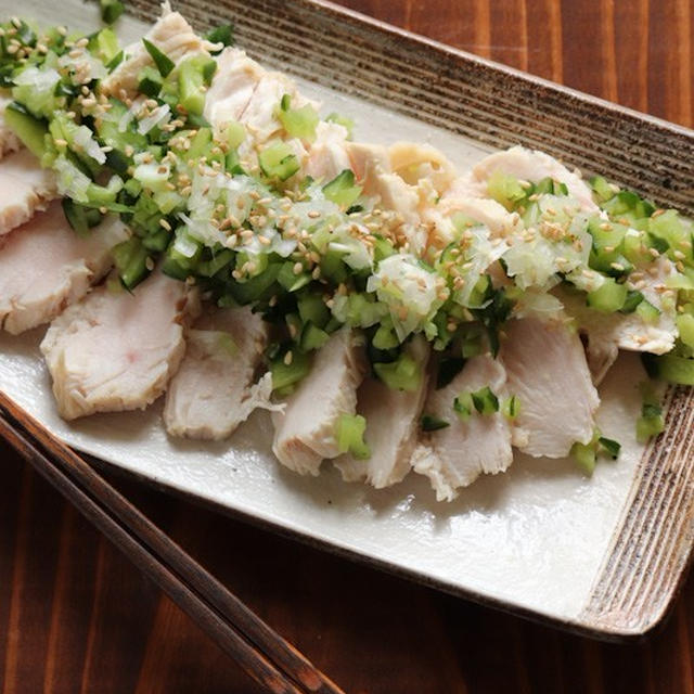 今日は「ぬか蒸し鶏の刻みねぎきゅう～♪」身体を労わるおつまみレシピ！
