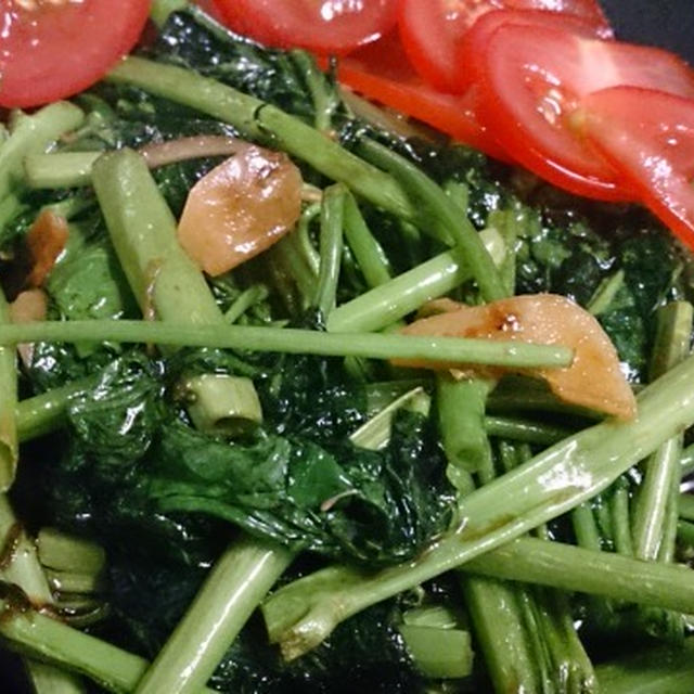 野郎飯流・空芯菜のオイスターソース炒め