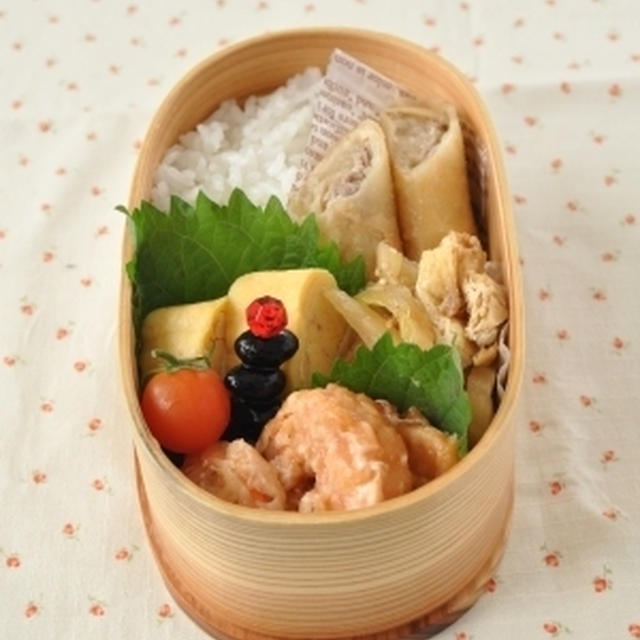 エビマヨ＆春巻きの中華風弁当
