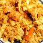 ビールもすすむ、秋鮭のちゃんちゃん焼き炒飯