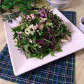 簡単レシピ♪紫水菜とささみのポン酢サラダ