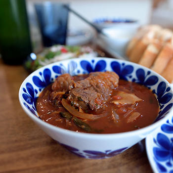 休日の食卓・ビーフと蛸のカルパチョ