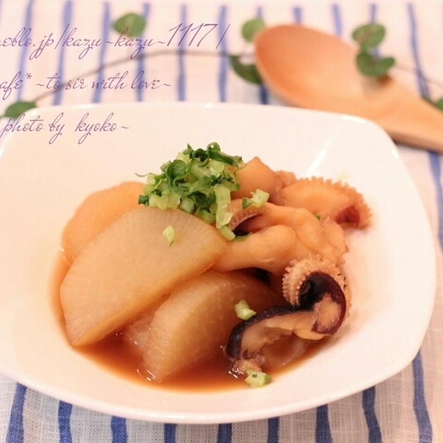 夜カフェ☆大根とイカの煮物【レシピあり】