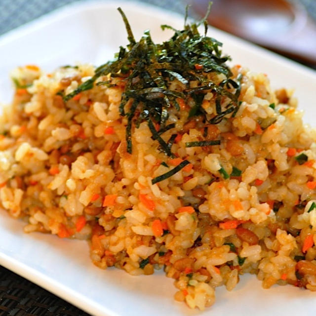 納豆の味噌醤油麹炒飯